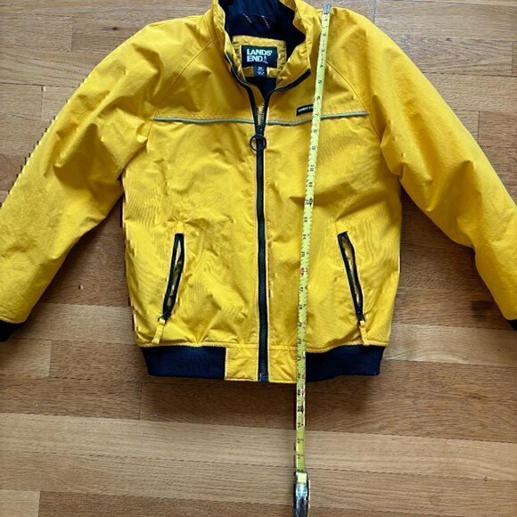 Boys Lands End Jacket Size M in Yellow/Navy - Picture 7 of 8